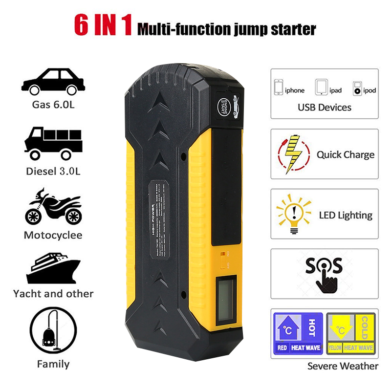 Multifunction Jump Starter Power Bank 9000mah 12V 600A 4USB Portable Car Battery Petrol Diesel Charger Starting Devices
Multifunction Jump Starter Power Bank 9000mah 12V 600A 4USB Portable Car Battery Petrol Diesel Charger Starting Devices