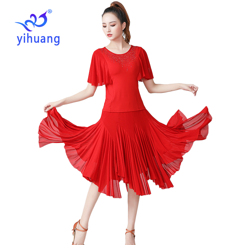 Women Dance Performance Wear Costumes Modern Standard Dress Ballroom Practice Outfits Waltz Tango Blouses & Skirt 2pcs Set, Black
Women Dance Performance Wear Costumes Modern Standard Dress Ballroom Practice Outfits Waltz Tango Blouses & Skirt 2pcs Set, Black