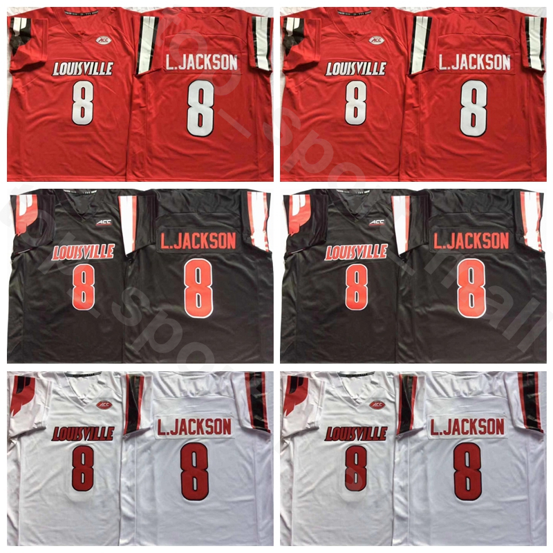 Men University Louisville Football College 8 Lamar Jackson Jersey Red Black White Away Team Color All Stitched Breathable Good Quality
Men University Louisville Football College 8 Lamar Jackson Jersey Red Black White Away Team Color All Stitched Breathable Good Quality