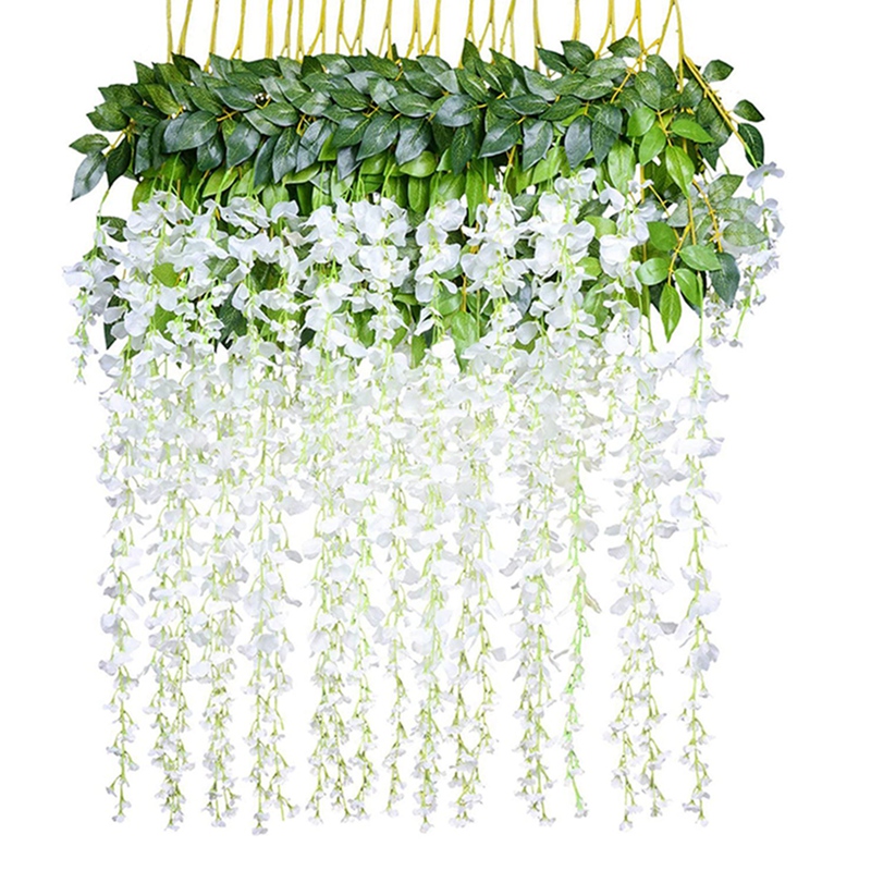 24PCS 3.6Feet Artificial Flowers Fake Wisteria Vine for Wedding Decorations Home Garden Party Decor Simulation Flower, Green
24PCS 3.6Feet Artificial Flowers Fake Wisteria Vine for Wedding Decorations Home Garden Party Decor Simulation Flower, Green