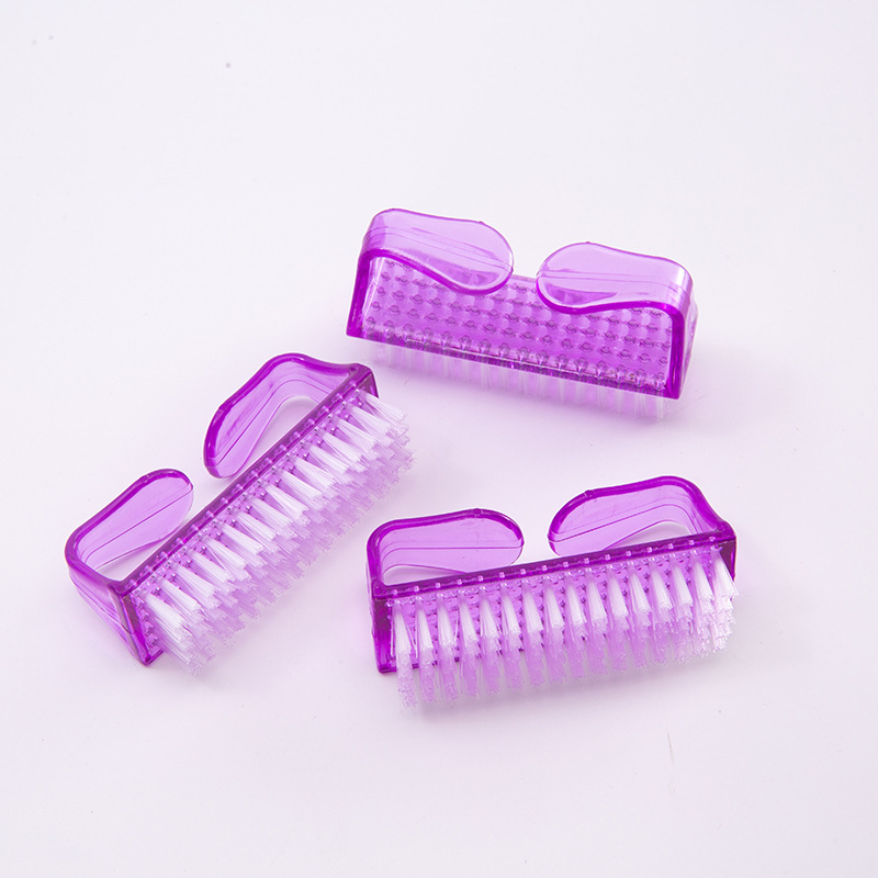 Plastic Manicure Pedicure Brush Nail Cleaning Tools Soft Remove Dust Brushes Nail Care Accessories Portable Calf Horn Brush Nails Tools