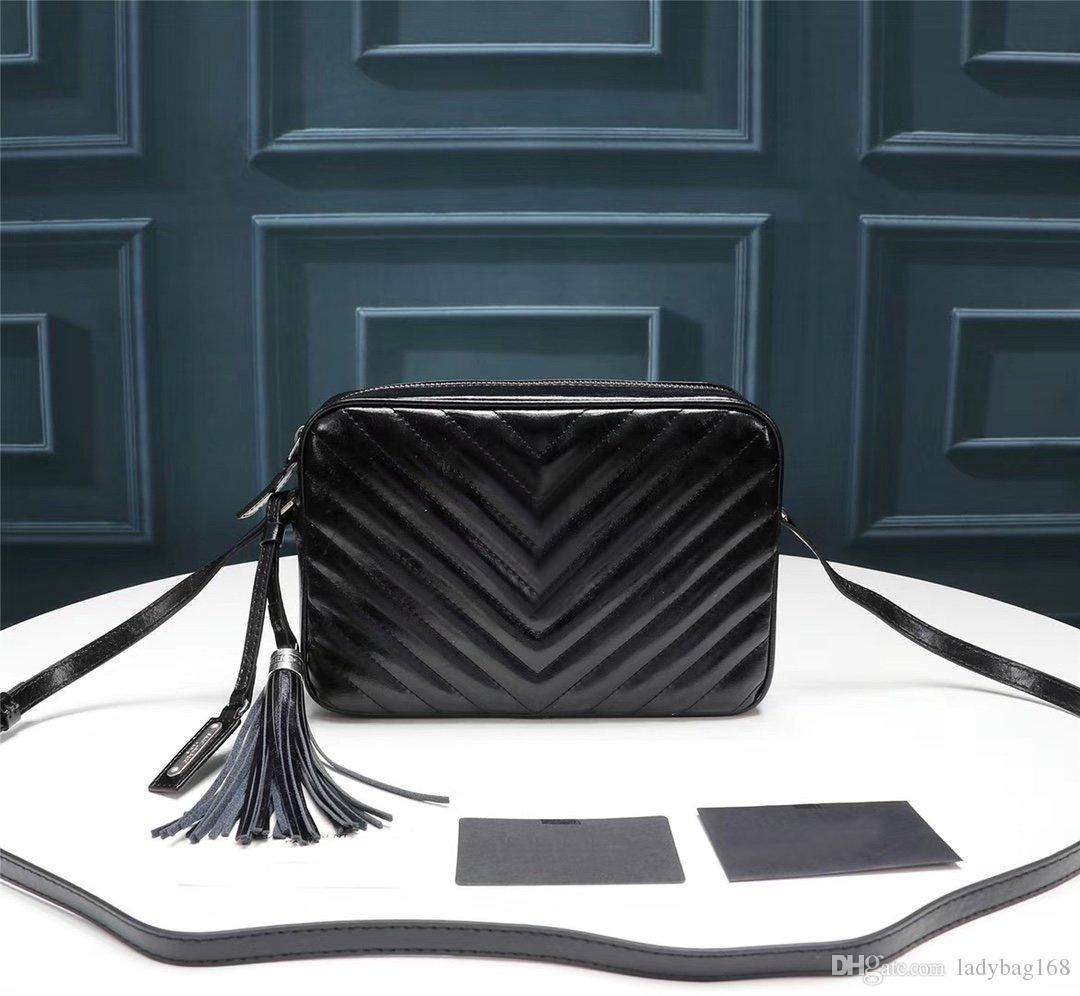 Fashion Luxury Designer Woman Handbags Cowhide Chain camera bag Genuine Leather Bags High Quality Shoulder bag Purse tote bag 23cm, Bright black
Fashion Luxury Designer Woman Handbags Cowhide Chain camera bag Genuine Leather Bags High Quality Shoulder bag Purse tote bag 23cm, Bright black
