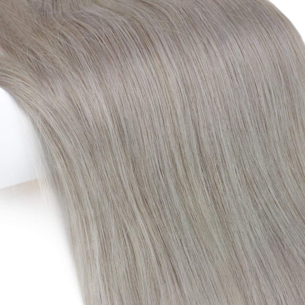 Ponytail Hair Extension Strands Crochet Real Human Hai Handmade Dreadlocks Crochet Hair Extensions Silver Grey Hair Ponytails Natural