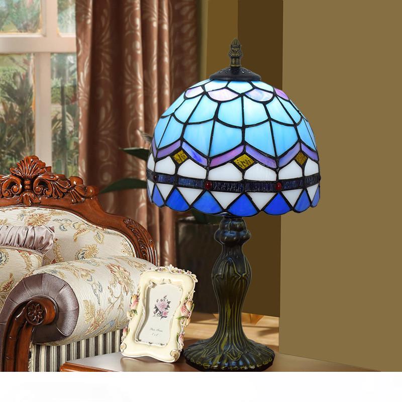 European Tiffany stained glass table lamps Simple light blue living room bedroom bedside table lamp TF002
European Tiffany stained glass table lamps Simple light blue living room bedroom bedside table lamp TF002