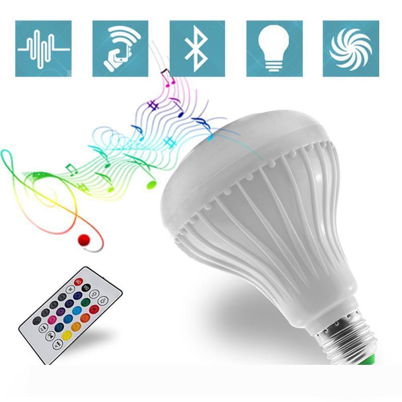 E27 RGB Led Bulb 85~265V Bluetooth Speaker Bulb Music Playing Dimmable 12W E27 LED Lamp Light with 24 Keys Remote Control
E27 RGB Led Bulb 85~265V Bluetooth Speaker Bulb Music Playing Dimmable 12W E27 LED Lamp Light with 24 Keys Remote Control