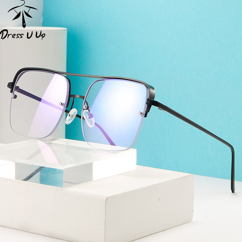 Sunglasses DRESSUUP Semi-Rimless Anti Blue Light Filter Eyeglasses Frame Women Blocking Radiation Computer Glasses
Sunglasses DRESSUUP Semi-Rimless Anti Blue Light Filter Eyeglasses Frame Women Blocking Radiation Computer Glasses