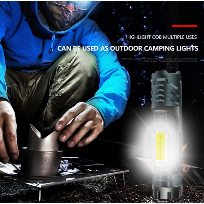 Multi-function Glare Zoom USB Rechargeable Power Torch XHP99+COB Handheld Light Portable Outdoor Tactical Light
Multi-function Glare Zoom USB Rechargeable Power Torch XHP99+COB Handheld Light Portable Outdoor Tactical Light