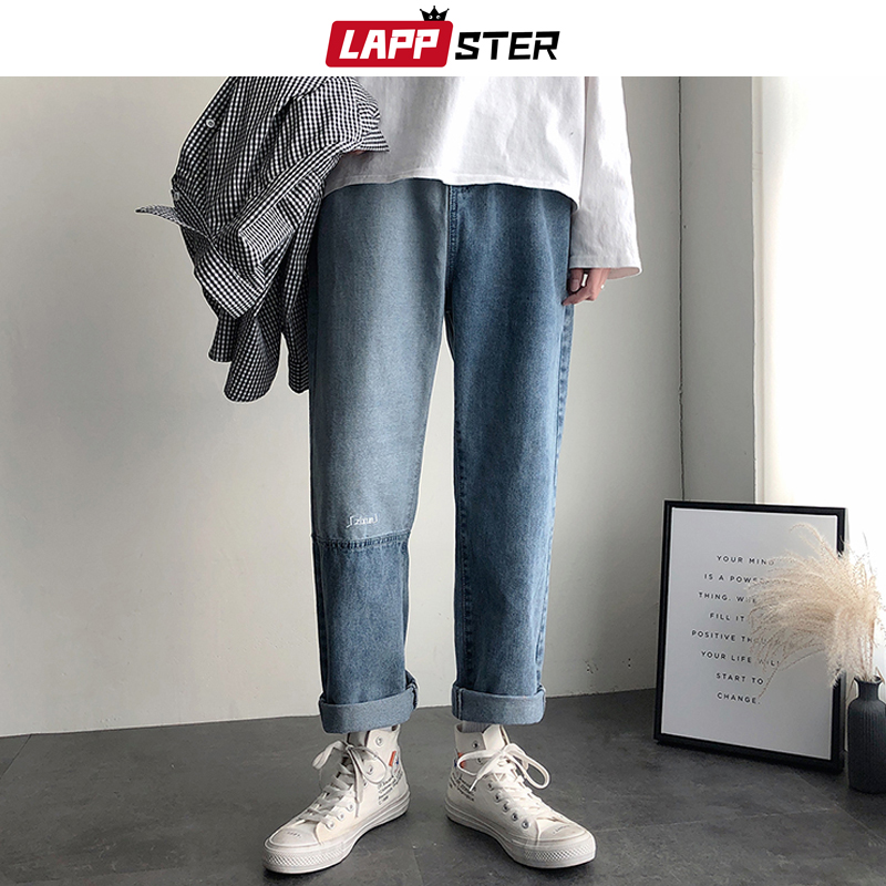 LAPPSTER Men Korean Patchwork Blue Jeans 2020 Mens Embroidery Streetwear Black Baggy Denim Pants Women Hip Hop Harem Pants INS
LAPPSTER Men Korean Patchwork Blue Jeans 2020 Mens Embroidery Streetwear Black Baggy Denim Pants Women Hip Hop Harem Pants INS