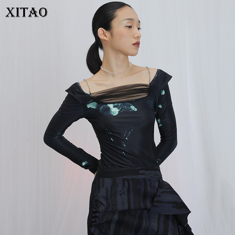 XITAO Slim Backless T Shirt Women Print Chain Mesh Patchwork Slash Neck Fashion Personality 2020 Summer Long Sleeve Tee ZP1999, Black zp1999
XITAO Slim Backless T Shirt Women Print Chain Mesh Patchwork Slash Neck Fashion Personality 2020 Summer Long Sleeve Tee ZP1999, Black zp1999