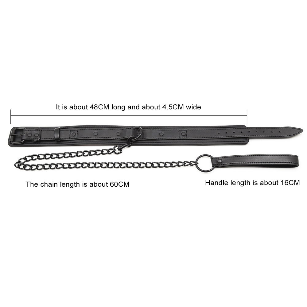 Leather Neck Collar BDsm Bondage Sexual Stimulation Flirting Leash Sexy Restraint Fetish SM Adult Sex Toys For Couple Y200616