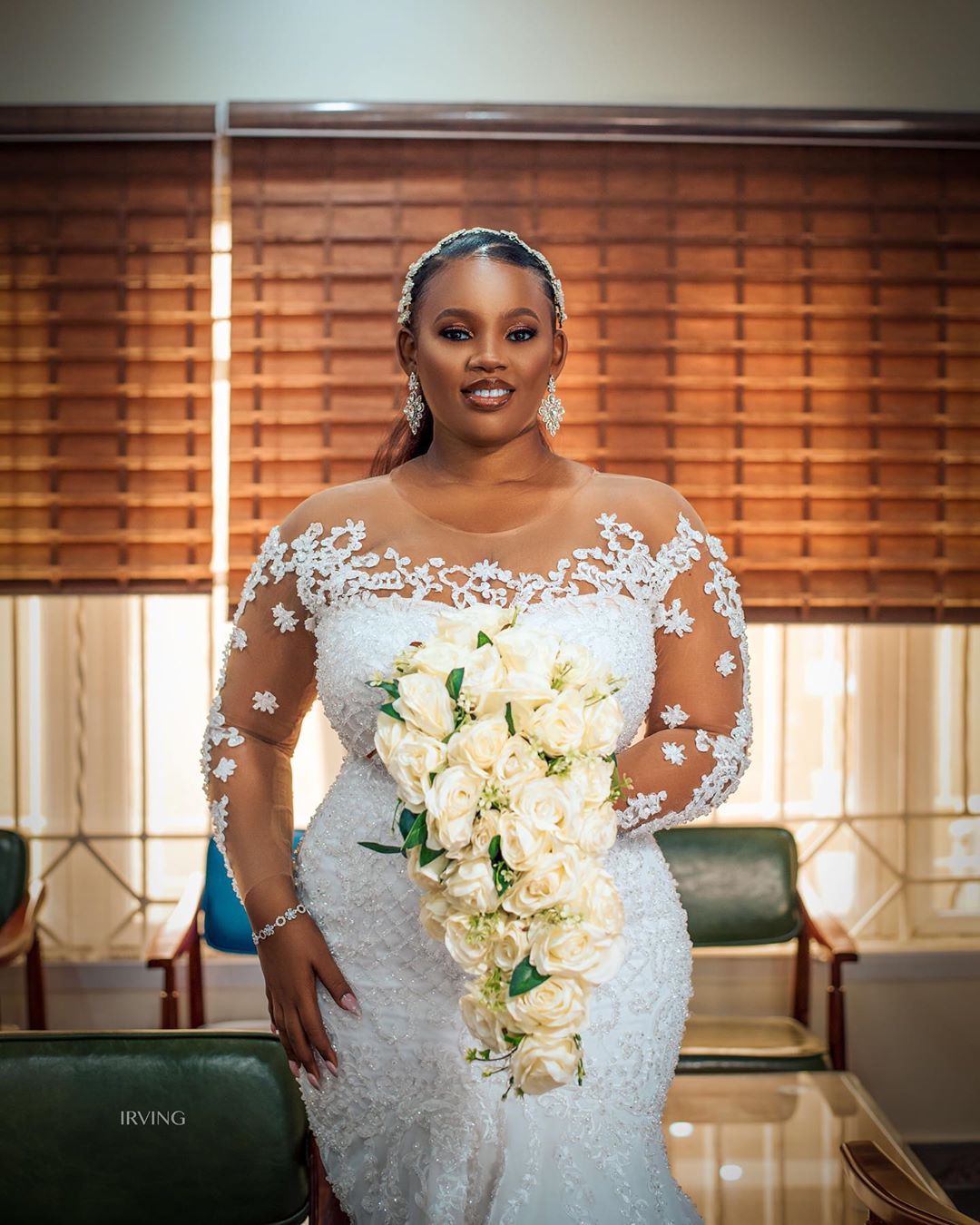 plus size arabic aso ebi luxurious lace beaded wedding dresses sheer neck long sleeves bridal dresses sexy vintage wedding gowns zj0445