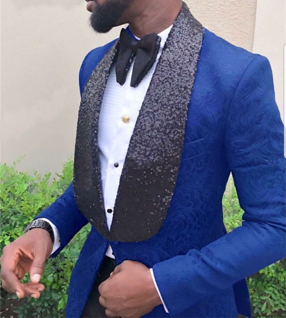 Wedding Suits For Men Double Vent Groomsmen Tuxedo Royal Blue Groom Tuxedos Shawl Sequin Lapel Men Suits Wedding Best Man Blazer, As picture
Wedding Suits For Men Double Vent Groomsmen Tuxedo Royal Blue Groom Tuxedos Shawl Sequin Lapel Men Suits Wedding Best Man Blazer, As picture