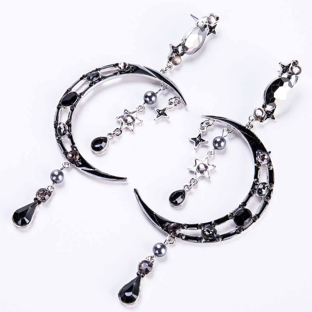EH7999 exaggerated drop oil diamond earrings Moon star earrings women's fashion style
EH7999 exaggerated drop oil diamond earrings Moon star earrings women's fashion style