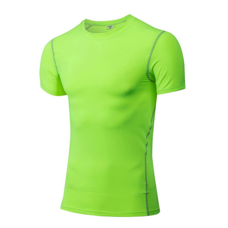 Men tight-fitting T-shirt Gym Fitness Clothing Running short-sleeved Sportswear stretch-dry Clothes T-shirt, Black 
Men tight-fitting T-shirt Gym Fitness Clothing Running short-sleeved Sportswear stretch-dry Clothes T-shirt, Black