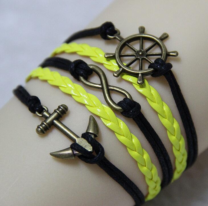 DHL epacket Friendship multilayer braided bracelet bracelet Men and women jewelry wholesale DJFB150 Charm Bracelets jewelry