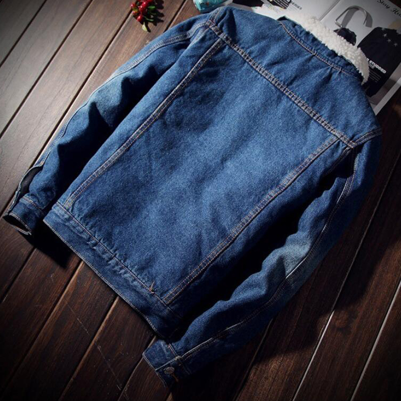 Men Denim Jacket Trendy Winter Warm Fleece Coats Mens Outwear Fashion Jean Jackets Male Cowboy Casual Clothes Plus Size 5XL 6XL CX200801