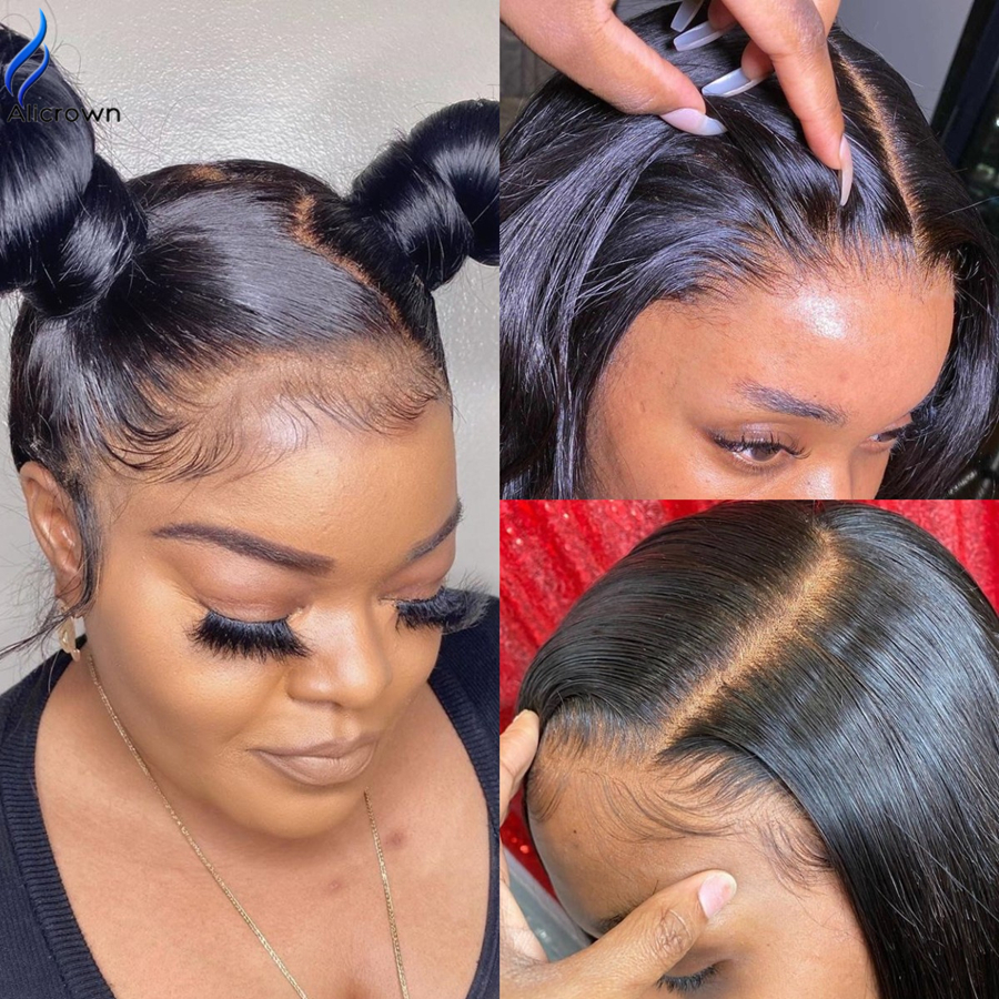 ALICROWN Lace Front Human Hair Wigs With Baby Hair 360 Lace Frontal Wigs Brazilian Non-Remy Wigs High 250% Density Middle Ration, Medium brown
ALICROWN Lace Front Human Hair Wigs With Baby Hair 360 Lace Frontal Wigs Brazilian Non-Remy Wigs High 250% Density Middle Ration, Medium brown