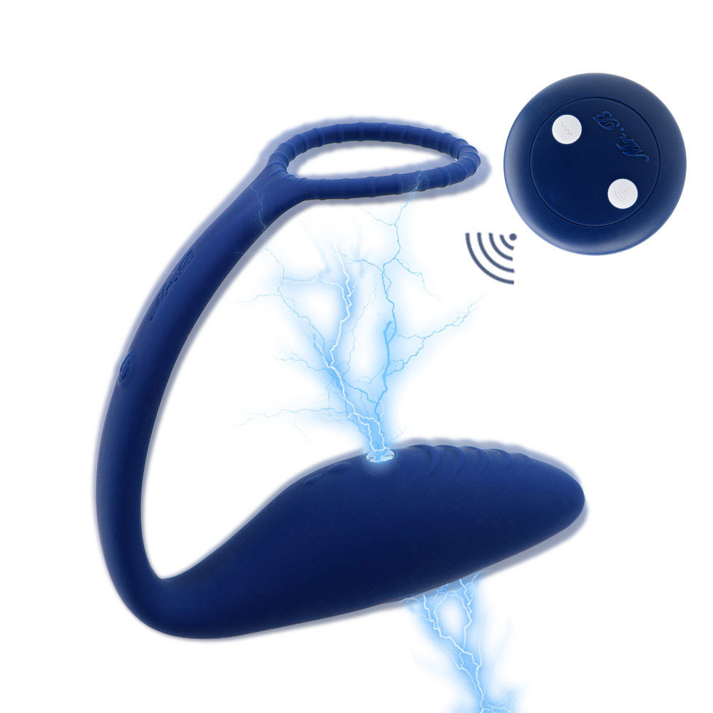 Wireless Remote Control Electric Shock Prostate Massager Gay Sex Toys Anal Plug Butt Plug Vibrator With Ring Anal Toy For Men Y200616