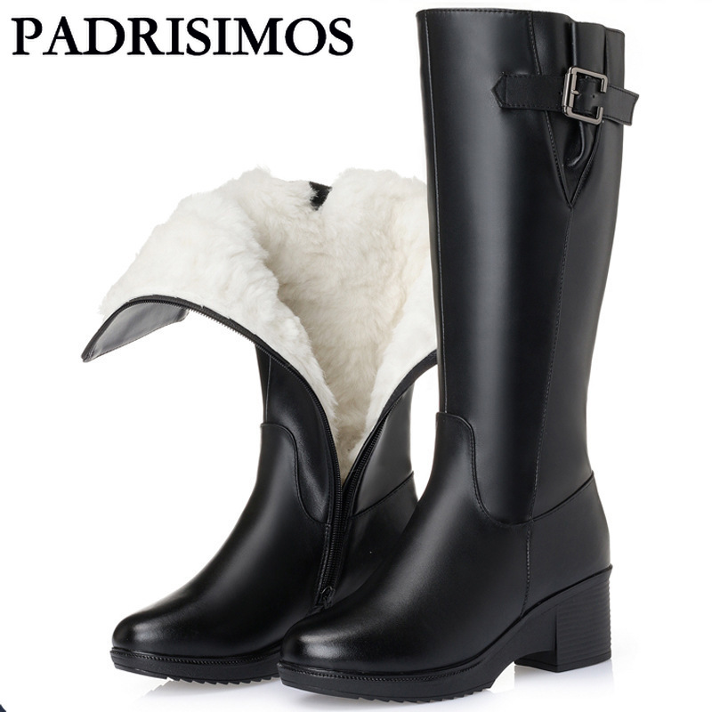 PADRISIMOS Leather Boots Winter Boots Plush Wool Cotton High Heels Soled Large Women's Shoes ZLT-XSD-1579, Half leather brown
PADRISIMOS Leather Boots Winter Boots Plush Wool Cotton High Heels Soled Large Women's Shoes ZLT-XSD-1579, Half leather brown