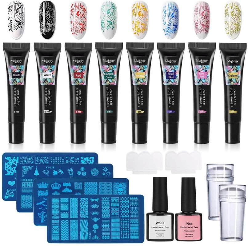 Nail Art Kits 8PCS Stamping Gel 8ml Soak Off Oil Varnish DIY Printing Templates Stencils Manicure Kit
Nail Art Kits 8PCS Stamping Gel 8ml Soak Off Oil Varnish DIY Printing Templates Stencils Manicure Kit