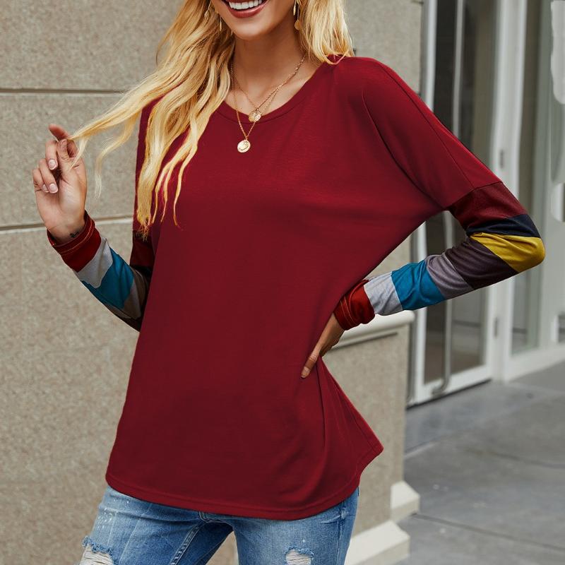 Autumn Women Sweatshirt Casual Long Sleeve Fashion Womens Casual Loose Round Neck Stripe Stitched T-shirt Top sudaderas mujer #Z, Black
Autumn Women Sweatshirt Casual Long Sleeve Fashion Womens Casual Loose Round Neck Stripe Stitched T-shirt Top sudaderas mujer #Z, Black