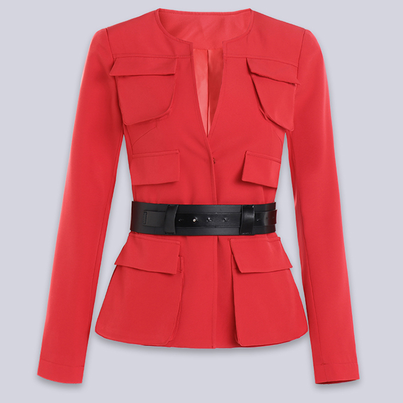 2020new Europe and America High waist Loose red color banquet Western style sweet temperament Long sleeve coat design smalCrowd
2020new Europe and America High waist Loose red color banquet Western style sweet temperament Long sleeve coat design smalCrowd