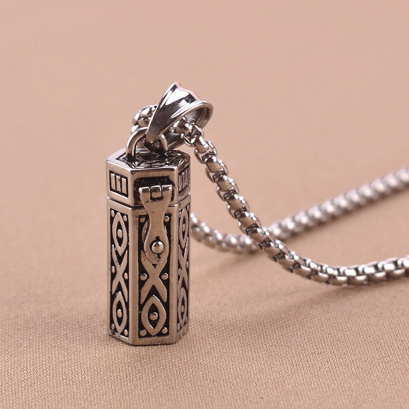Titanium Vintage Ash Box Pendant Jewelry Pet Urn Cremation Memorial Keepsake Openable Put In Ashes Holder Capsule Chain Necklace
Titanium Vintage Ash Box Pendant Jewelry Pet Urn Cremation Memorial Keepsake Openable Put In Ashes Holder Capsule Chain Necklace