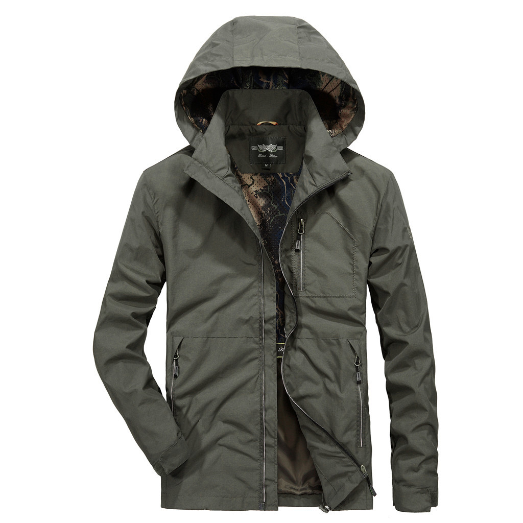 Fashion Men's Hooded Jackets Mens Autumn Cowboy Slim Fit Long Sleeve Denim Solid Coat Outwear Jacket Windbreaker M- 5XL CX200730