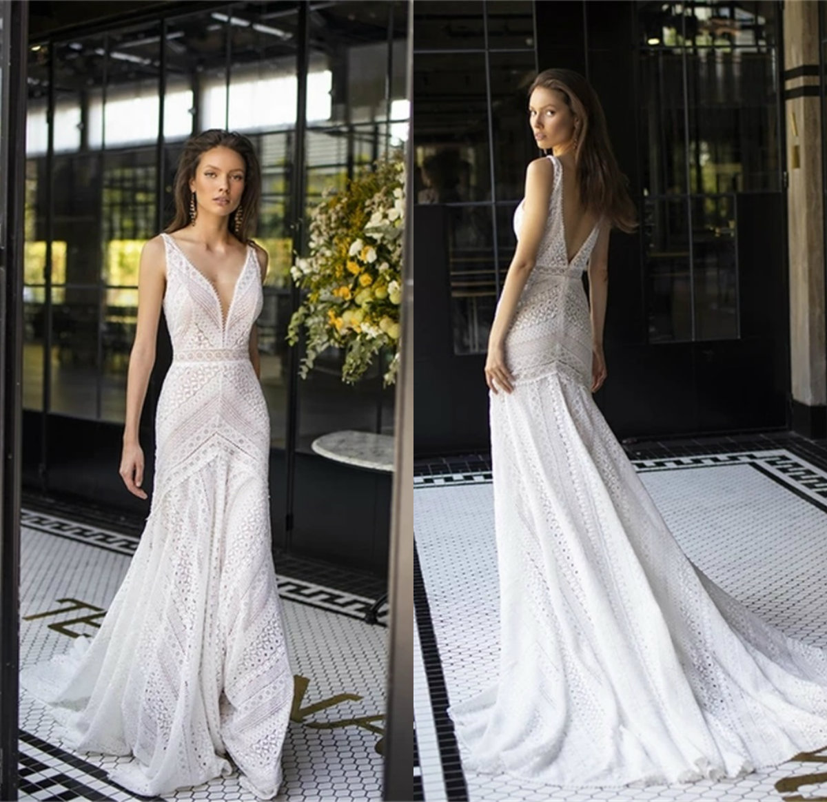 2020 Mermaid Wedding Dresses Sexy Deep V Neck Appliques Lace Bridal Gowns Custom Made Backless Sweep Train Wedding Dress robes de mariée, White
2020 Mermaid Wedding Dresses Sexy Deep V Neck Appliques Lace Bridal Gowns Custom Made Backless Sweep Train Wedding Dress robes de mariée, White