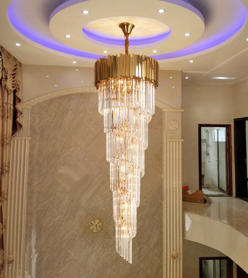 Luxury Modern Long Gold Crystal Light Chandelier Pendant Lighting For Staircase Fixtures Large Hallway Indoor Stair Villas LED Cristal Lamp
Luxury Modern Long Gold Crystal Light Chandelier Pendant Lighting For Staircase Fixtures Large Hallway Indoor Stair Villas LED Cristal Lamp