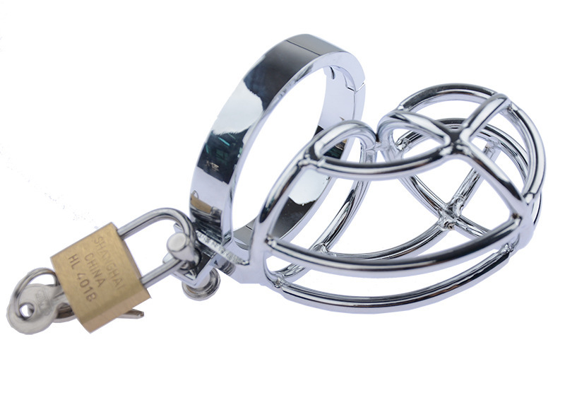 Stainless Steel Penis Rings Chastity Cage Cock Lock Ring Male Device Men Metal Gay Remote S&M Belt Sex Toys T200716