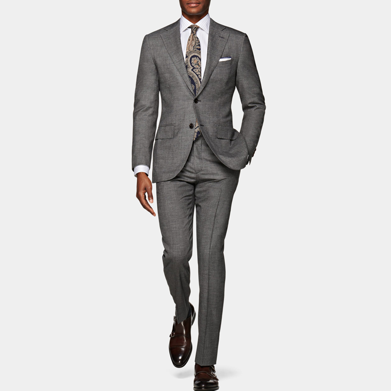 Casual Grey Men Suit Fashion Street Smart Business Male tuxedo Wedding Suits For Men Prom Party Best Man Suit 2PCS, Mid grey 
Casual Grey Men Suit Fashion Street Smart Business Male tuxedo Wedding Suits For Men Prom Party Best Man Suit 2PCS, Mid grey