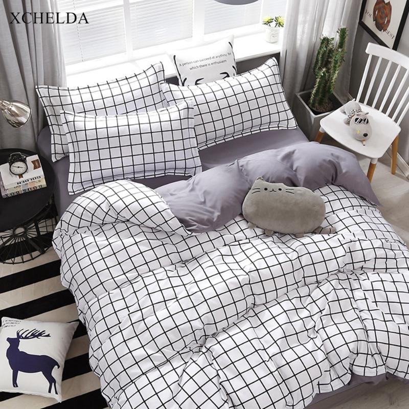 Cotton Duvet Cover set Double Queen King White Grid Bedspread Adult Kids Single Bed sheet Pillowcases 4pcs Bedding set Family, Bs100
Cotton Duvet Cover set Double Queen King White Grid Bedspread Adult Kids Single Bed sheet Pillowcases 4pcs Bedding set Family, Bs100