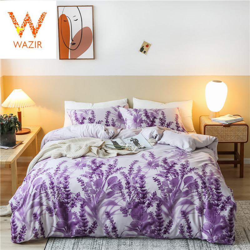 WAZIR Plants Cotton Bedding Sets Lavender Pattern Duvet Cover Pillowcase Bed Set King Queen Double Full Single Bed Linens, Purple
WAZIR Plants Cotton Bedding Sets Lavender Pattern Duvet Cover Pillowcase Bed Set King Queen Double Full Single Bed Linens, Purple