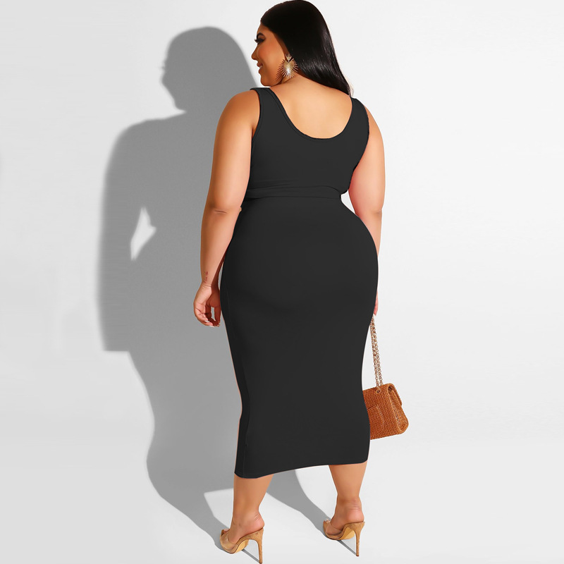Spot Dress European-style spring and summer tight-fitting bag hip sexy strap casual suit two-piece suit support mixed batch