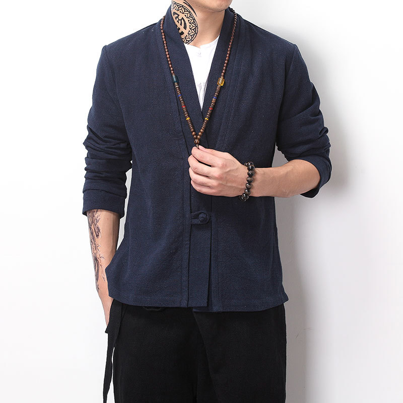 Mens Traditional Chinese Clothing Cotton Linen Master Tang Suit Men V Neck Cardigan Tai Chi Jackets Male Tops
Mens Traditional Chinese Clothing Cotton Linen Master Tang Suit Men V Neck Cardigan Tai Chi Jackets Male Tops