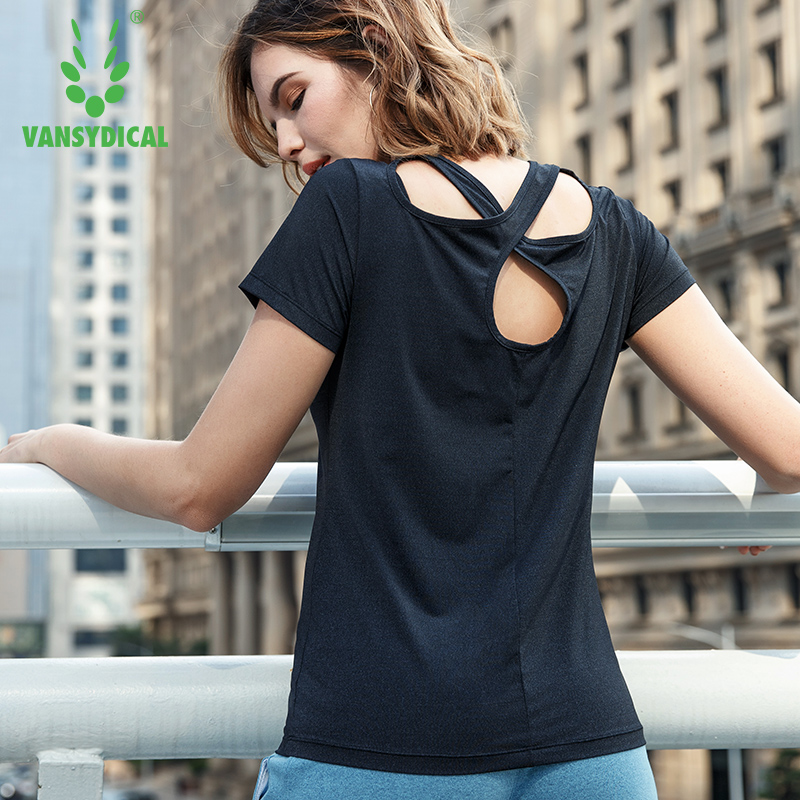 Vansydical Quick-Drying T-shirt Womens Summer Thin Short-Sleeved Sunning Clothes Backless Sports Shirt Workout Clothing Loose, Fa1803101
Vansydical Quick-Drying T-shirt Womens Summer Thin Short-Sleeved Sunning Clothes Backless Sports Shirt Workout Clothing Loose, Fa1803101