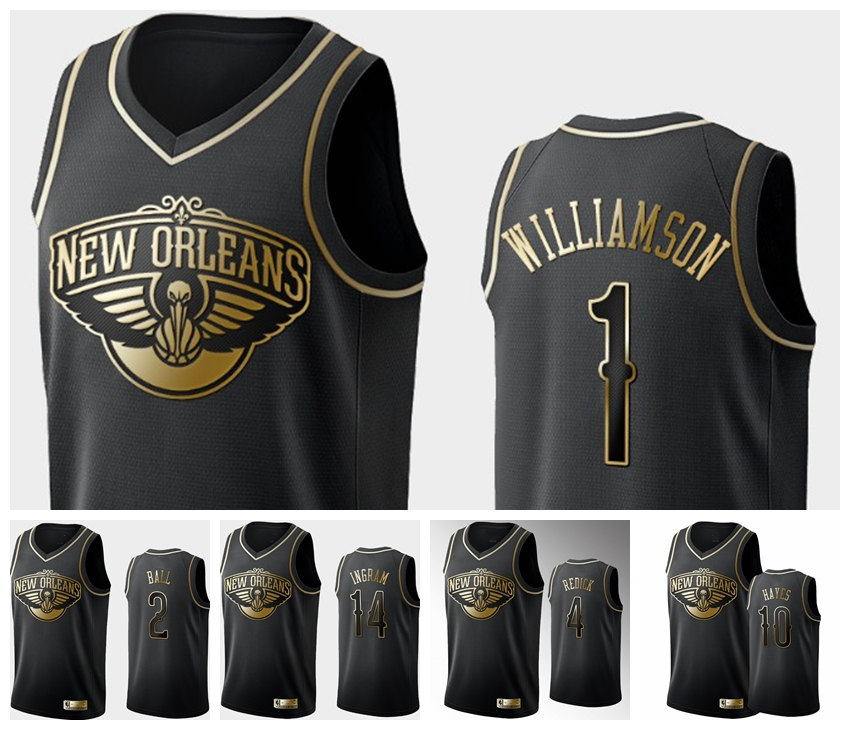 New Orleans Pelicans Men Zion Williamson Brandon Ingram Lonzo Ball Black White Golden Edition Basketball Swingman Jersey
New Orleans Pelicans Men Zion Williamson Brandon Ingram Lonzo Ball Black White Golden Edition Basketball Swingman Jersey