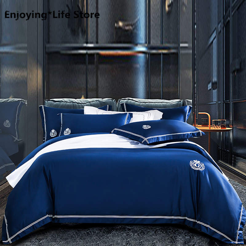 Egyptian Cotton Duvet Cover Sets King Queen Size Bedding Sets Flat Sheet/fitted Sheet Pillowcases Embroidery Bed Cover Bed Linen
Egyptian Cotton Duvet Cover Sets King Queen Size Bedding Sets Flat Sheet/fitted Sheet Pillowcases Embroidery Bed Cover Bed Linen
