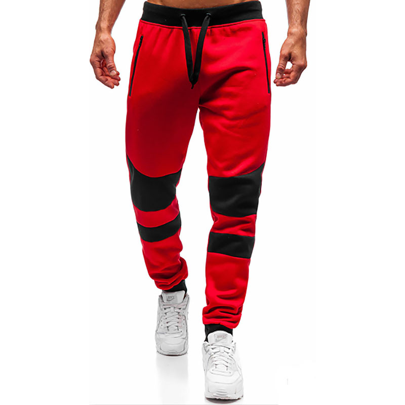 Men's Fashion Pocket Zipper Design Matching Color Casual Pants Full Length Drawstring Trousers, Red
Men's Fashion Pocket Zipper Design Matching Color Casual Pants Full Length Drawstring Trousers, Red