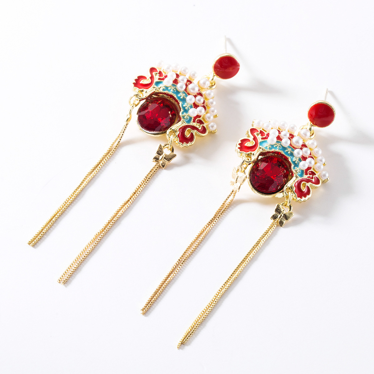 Fashion Chinese style S925 silver needle creative Peking Opera facial makeup phoenix crown bride earrings fashionable women National style
Fashion Chinese style S925 silver needle creative Peking Opera facial makeup phoenix crown bride earrings fashionable women National style