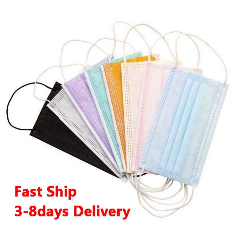Disposable face masks 50pcs/bag adult colorful mask 3 Layer balck Gray Pink Dust Mouth Cover 3-Ply Non-woven DHL
Disposable face masks 50pcs/bag adult colorful mask 3 Layer balck Gray Pink Dust Mouth Cover 3-Ply Non-woven DHL