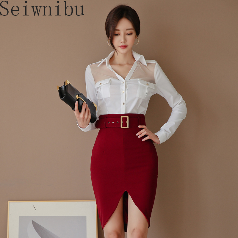 2020 spring Business 2 Piece Set Women White Long Sleeve Shirt+Pencil Bodycon Skirt Suit Set, Picture color
2020 spring Business 2 Piece Set Women White Long Sleeve Shirt+Pencil Bodycon Skirt Suit Set, Picture color