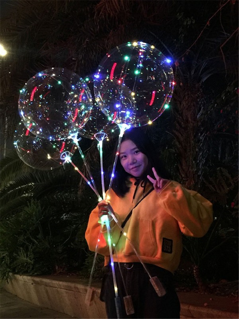 New Bobo Ball Light Led Line String Balloon Light DIY Transparent Glowing Party Decoration Lighting Great for Children Toy Gift