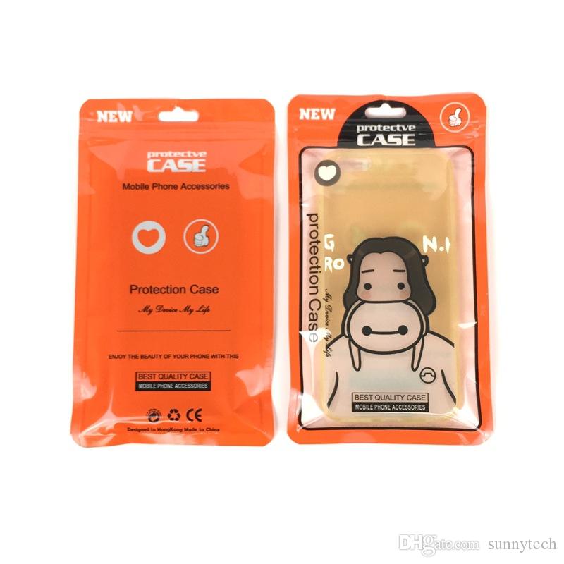 1000Pcs/ Lot 12*21cm 4 colors Plastic Cell Phone Case Bags Mobile Phone Shell Packaging Zipper Pack bag LX172