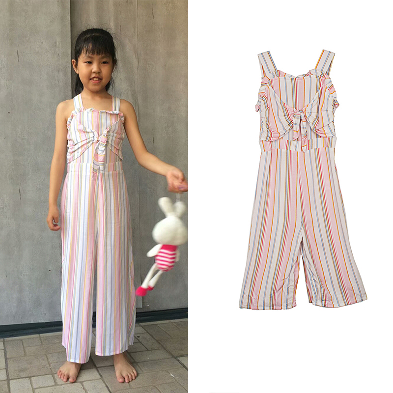 2020 New Little and Big Girls 4t-16t Summer Vertical-Strip/Floral Jumpsuits Viscose Baldric-Adjustable Kids Rompers For Girls
2020 New Little and Big Girls 4t-16t Summer Vertical-Strip/Floral Jumpsuits Viscose Baldric-Adjustable Kids Rompers For Girls
