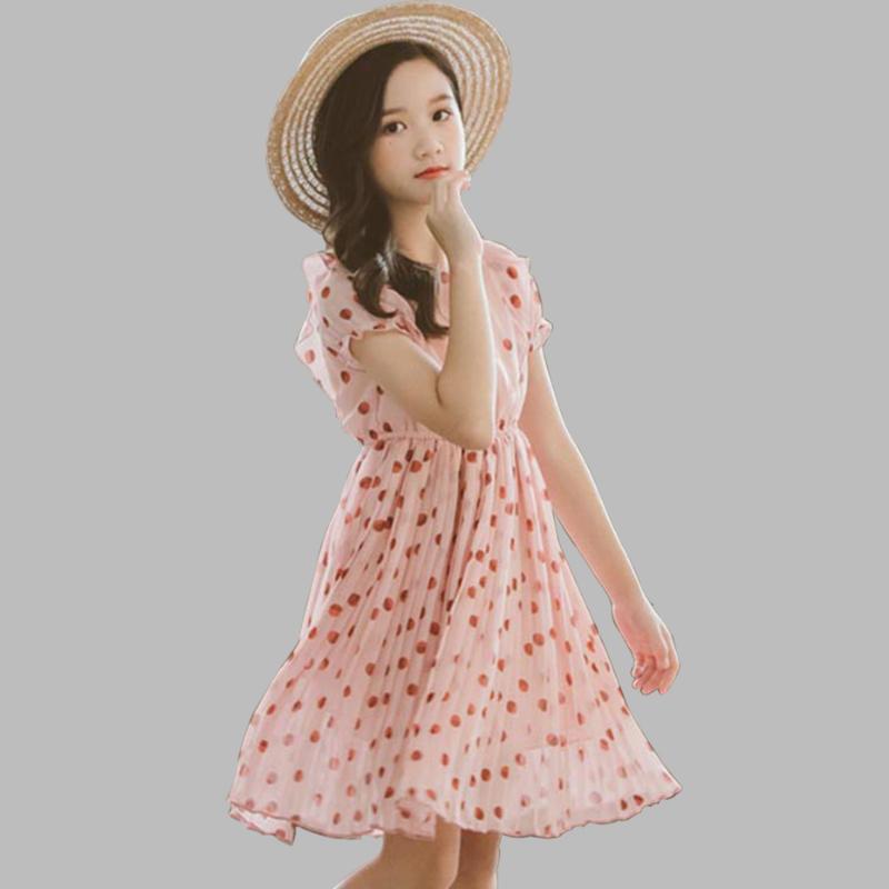 2020 New Girl Dress Fashion Dot Kids Dresses For Girls Ruffle Pleated Kids Dress Spring Summer Cute Beach For Girls Party, As picture 
2020 New Girl Dress Fashion Dot Kids Dresses For Girls Ruffle Pleated Kids Dress Spring Summer Cute Beach For Girls Party, As picture