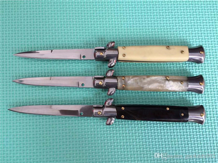 Good Feel! 9 Inch Auto Godfather Stiletto Mafia Folding knife Pocket knives 440 Stainless steel blade Camping tactical knives EDC Tool
Good Feel! 9 Inch Auto Godfather Stiletto Mafia Folding knife Pocket knives 440 Stainless steel blade Camping tactical knives EDC Tool
