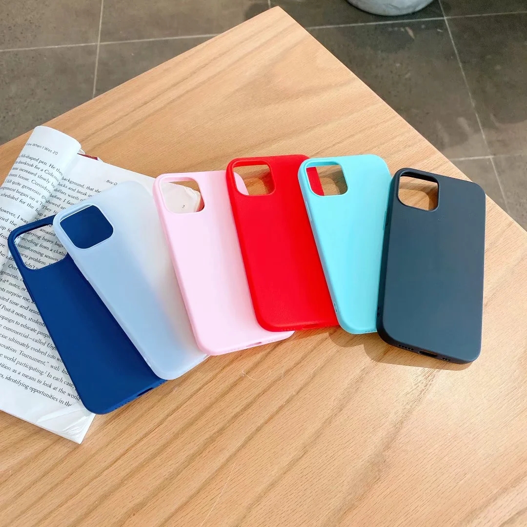 Slim Matte Soft TPU Cases For Iphone 16E 16 Plus 15 14 13 12 Pro Max 11 XR X XS 8 7 6 Samsung S25 Edge S24 Ultra Thin Plain Ultrathin Frosted Luxury M