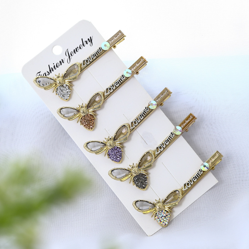 Woman Hairpins Bright diamond BEE Barrettes Lady Hair Clips Girls Hair Accessories preppy style Grip Headwear BB Clips E54
Woman Hairpins Bright diamond BEE Barrettes Lady Hair Clips Girls Hair Accessories preppy style Grip Headwear BB Clips E54